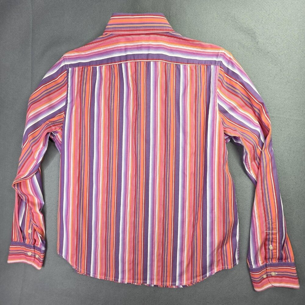 Ralph Lauren Shirt Womens Large Pink Stripe Preppy Office Casual Lightweight - Picture 5 of 11